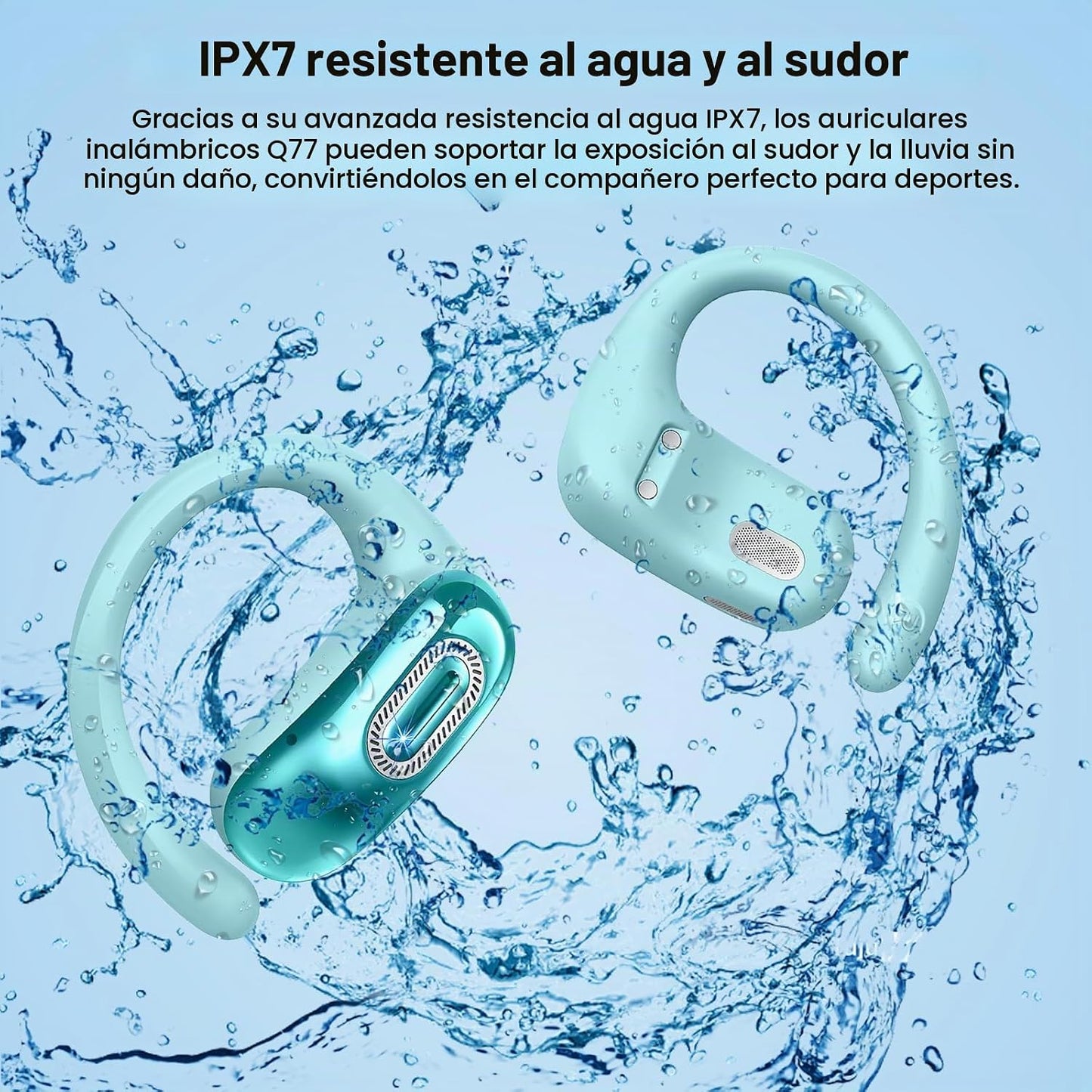 Auriculares abiertos, NUEVOS auriculares supraaurales con 4 micrófo...