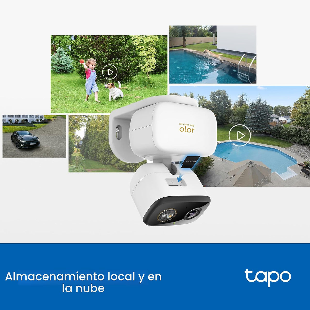 Tapo 3K 5MP Cámara de seguridad Pan\/Tilt para interiores\/exterior...