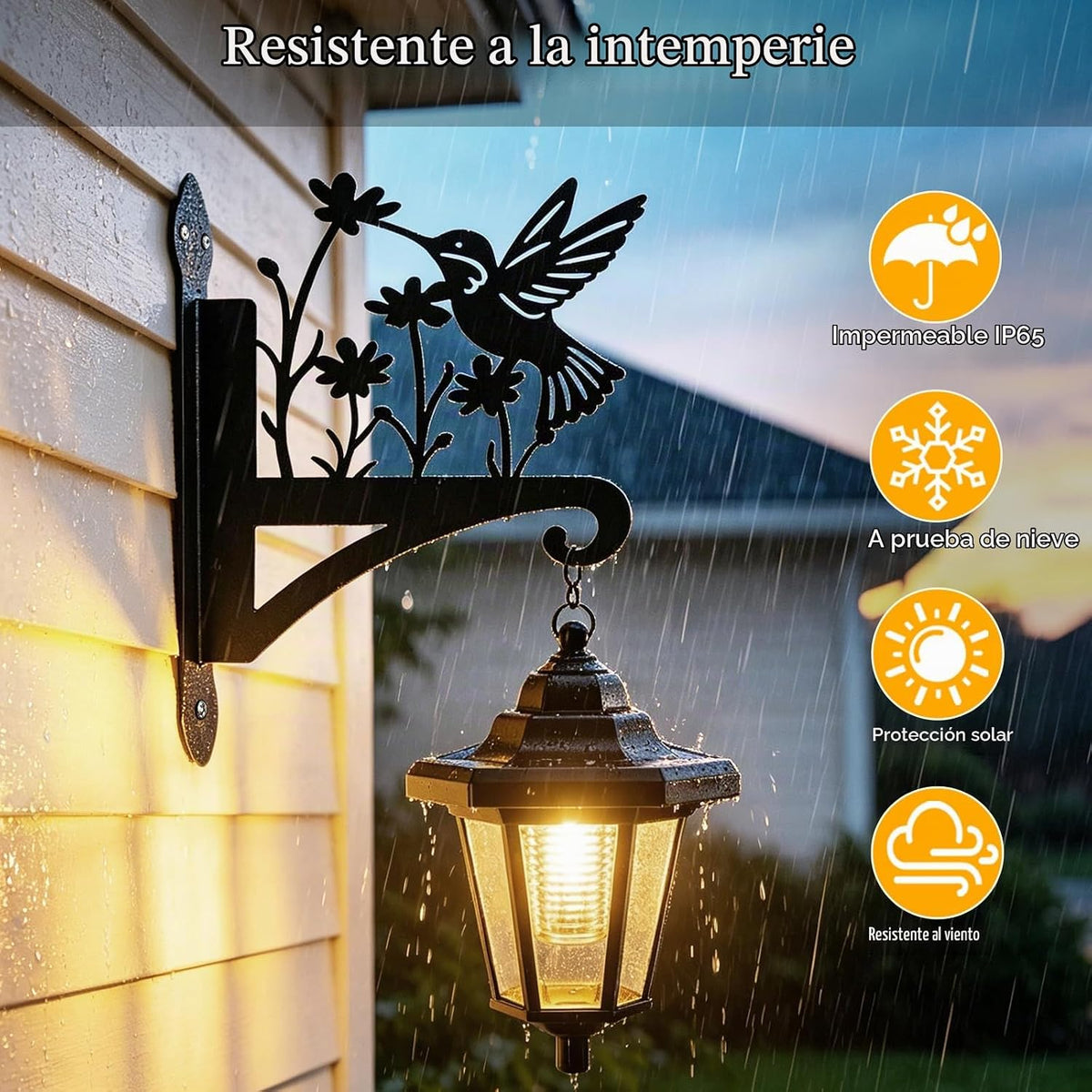 VOOKRY Faroles solares de pared para exteriores, impermeables, paqu...