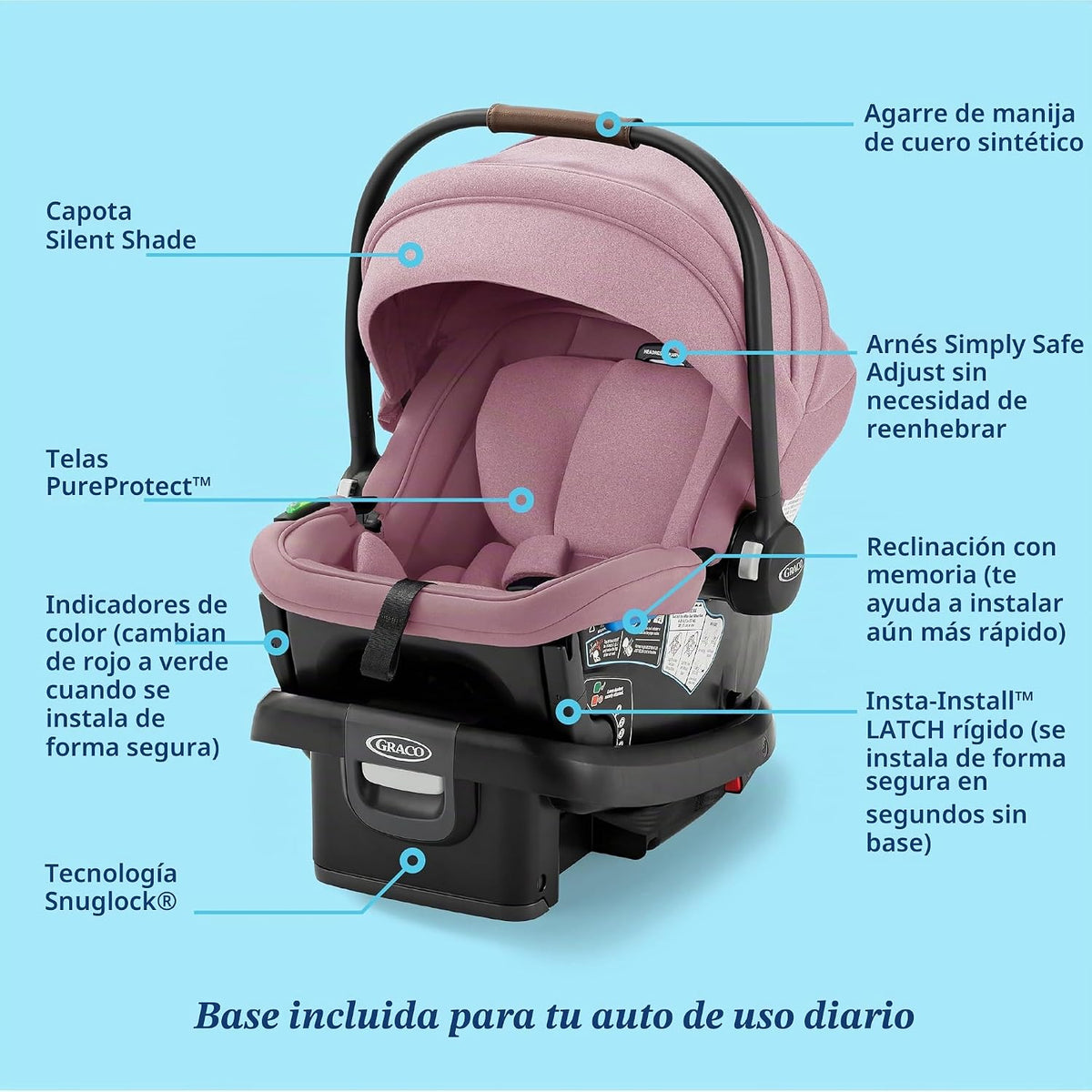 Graco Gomax - Asiento infantil para automóvil, color orquídea, lige...