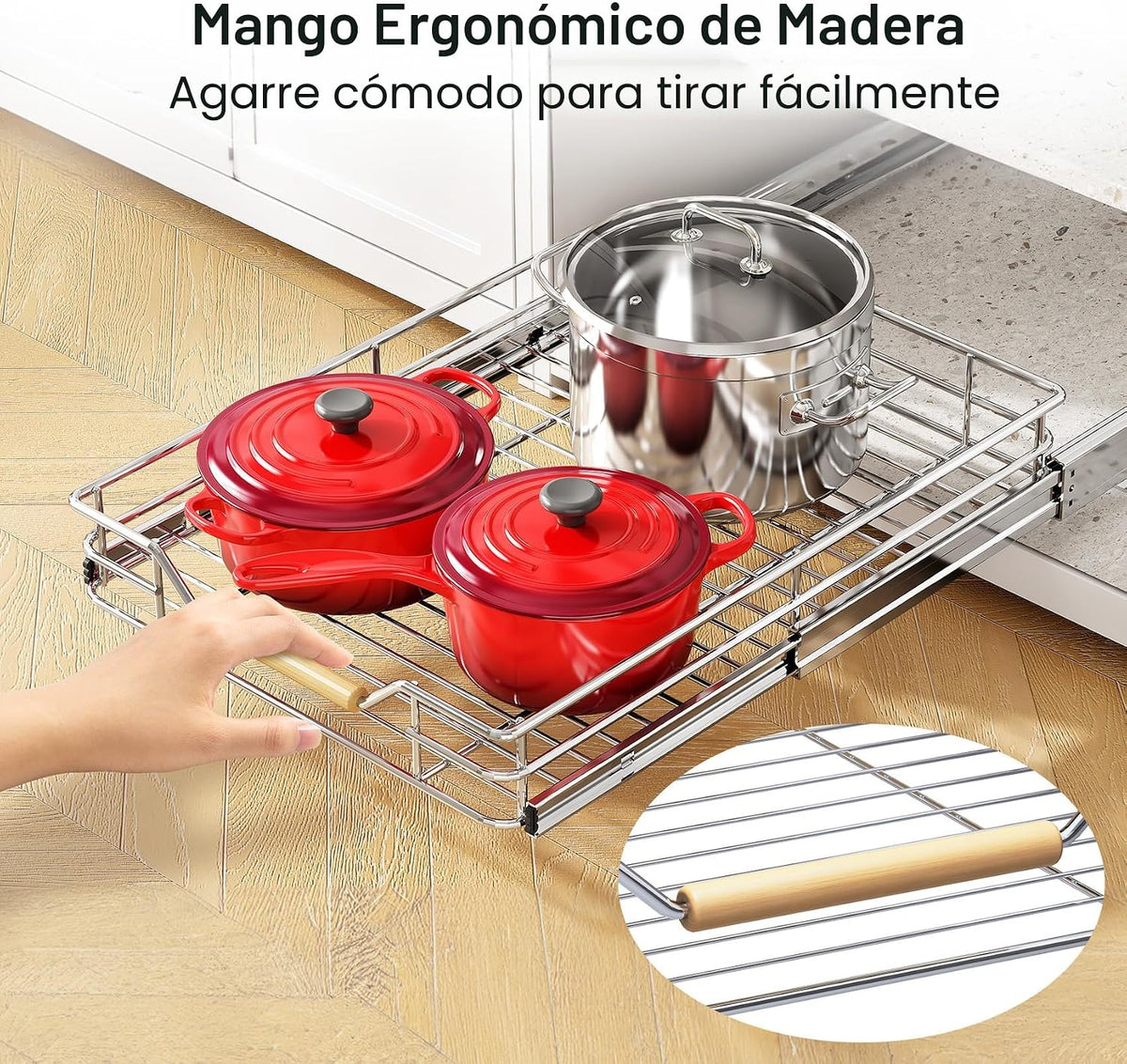 Organizador de gabinete extraíble, 15 pulgadas de ancho x 21 pulgad...