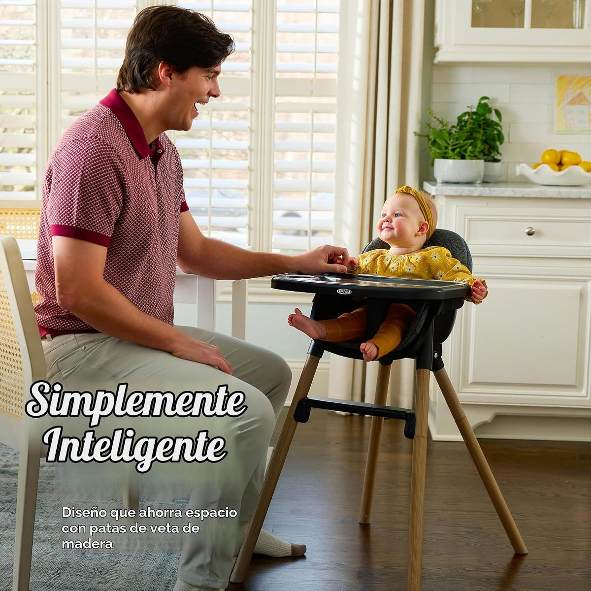 Graco Ready2Dine DLX - Silla alta 4 en 1, color Hazen | 4-en-1: Tro...