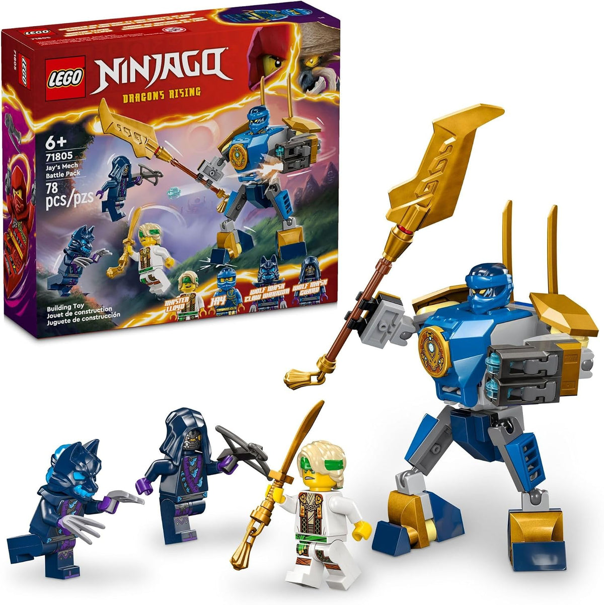 Paquete de aventura de juguete de batalla de mecha de Jay de LEGO N...