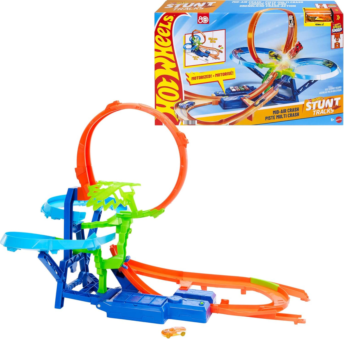 Set de Pista de Coches Juguete Hot Wheels, Pista de Acrobacias con...
