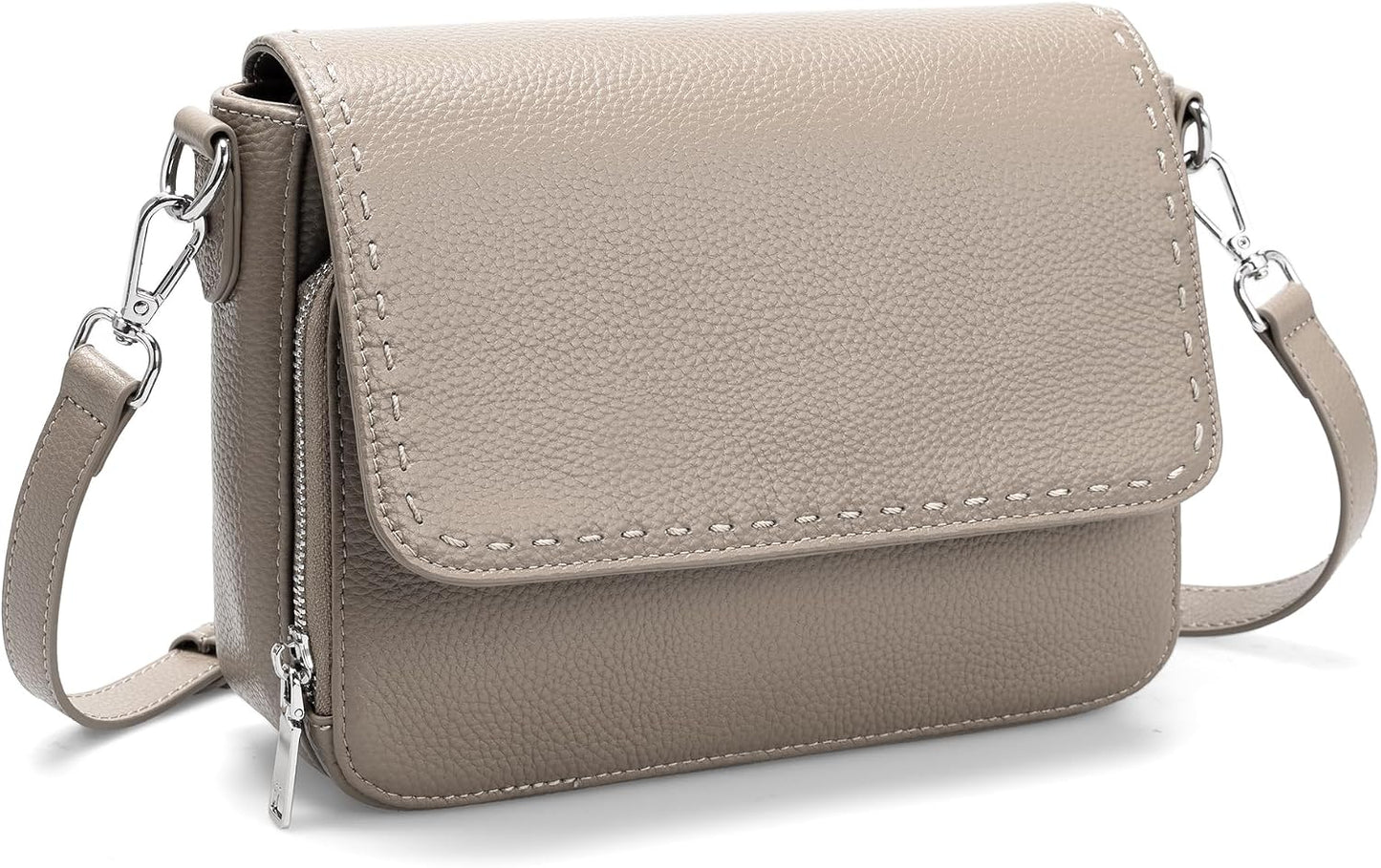 befen Bolsos cruzados de cuero genuino para mujer, bolso mediano co...