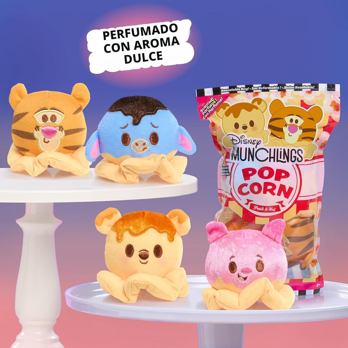 Disney Munchlings - Paquete de aperitivos de peluche de palomitas d...