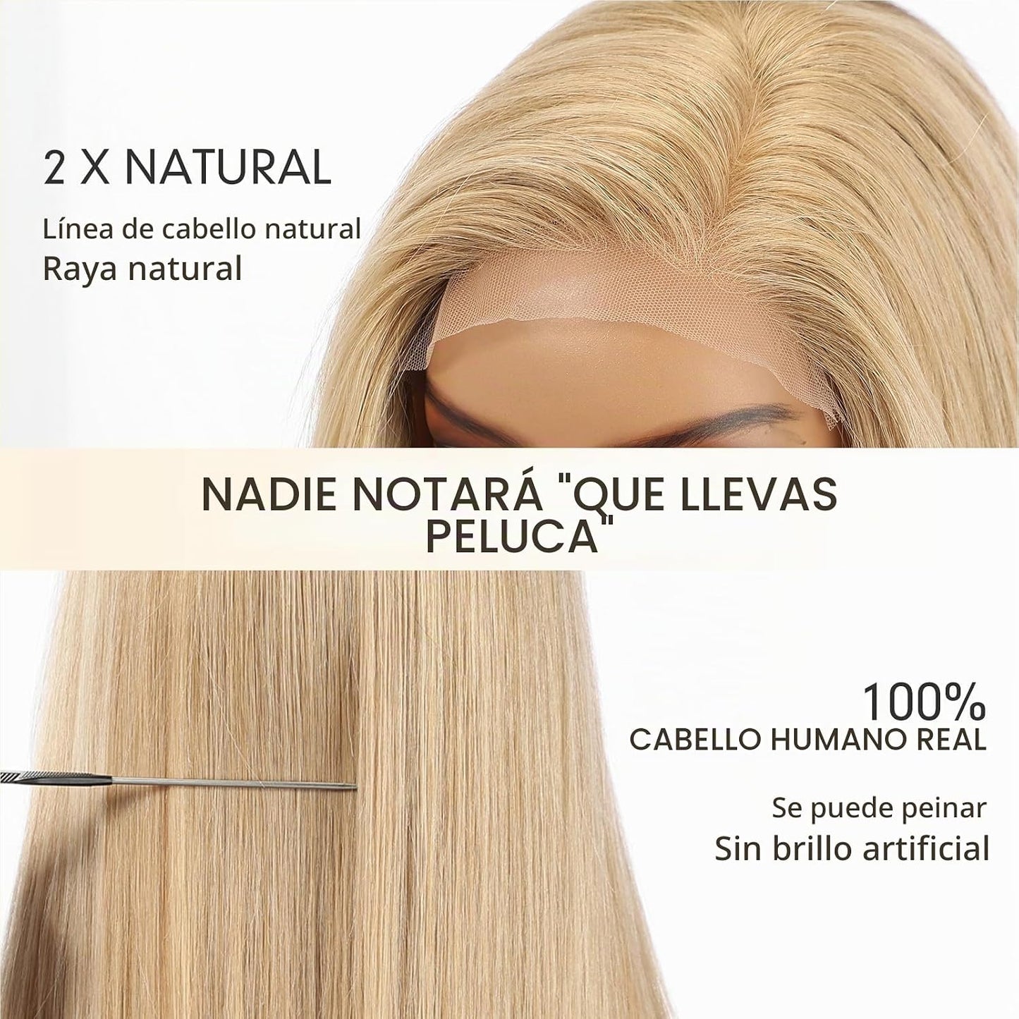 Wear but free KKU - Pelucas de cabello 100% humano para mujer, pelu...
