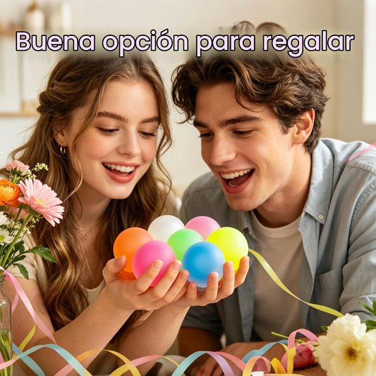 Juego de 6 bolas antiestrés, juguetes elásticos para aliviar la ans...