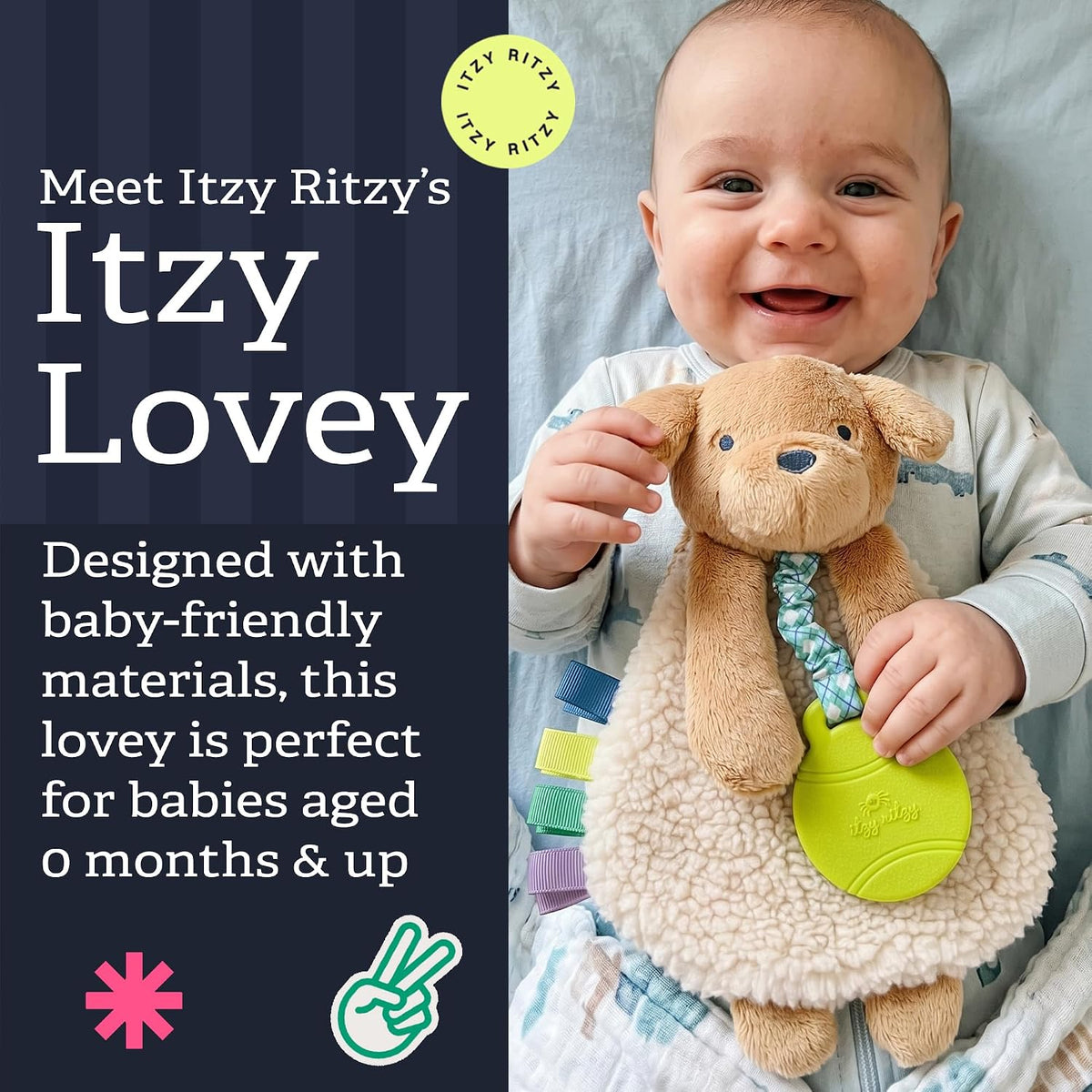 Itzy Ritzy - Itzy Lovey incluye mordedor - Baby Lovey con mordedor,...