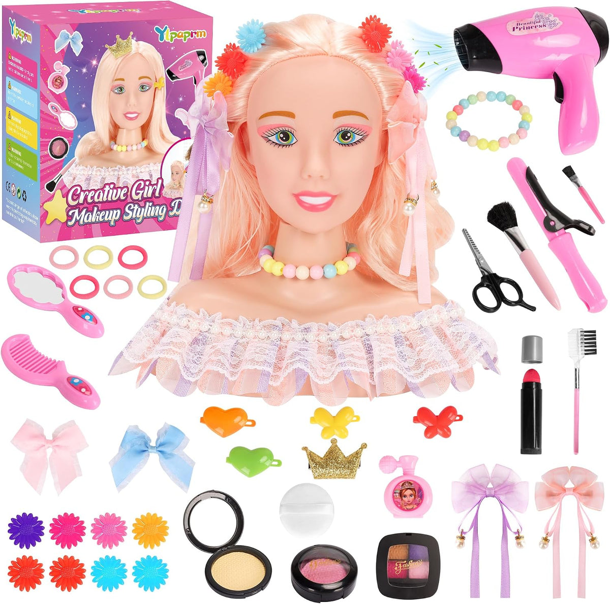 41 piezas de muñeca de lujo para niñas y niños, para maquillaje y p...