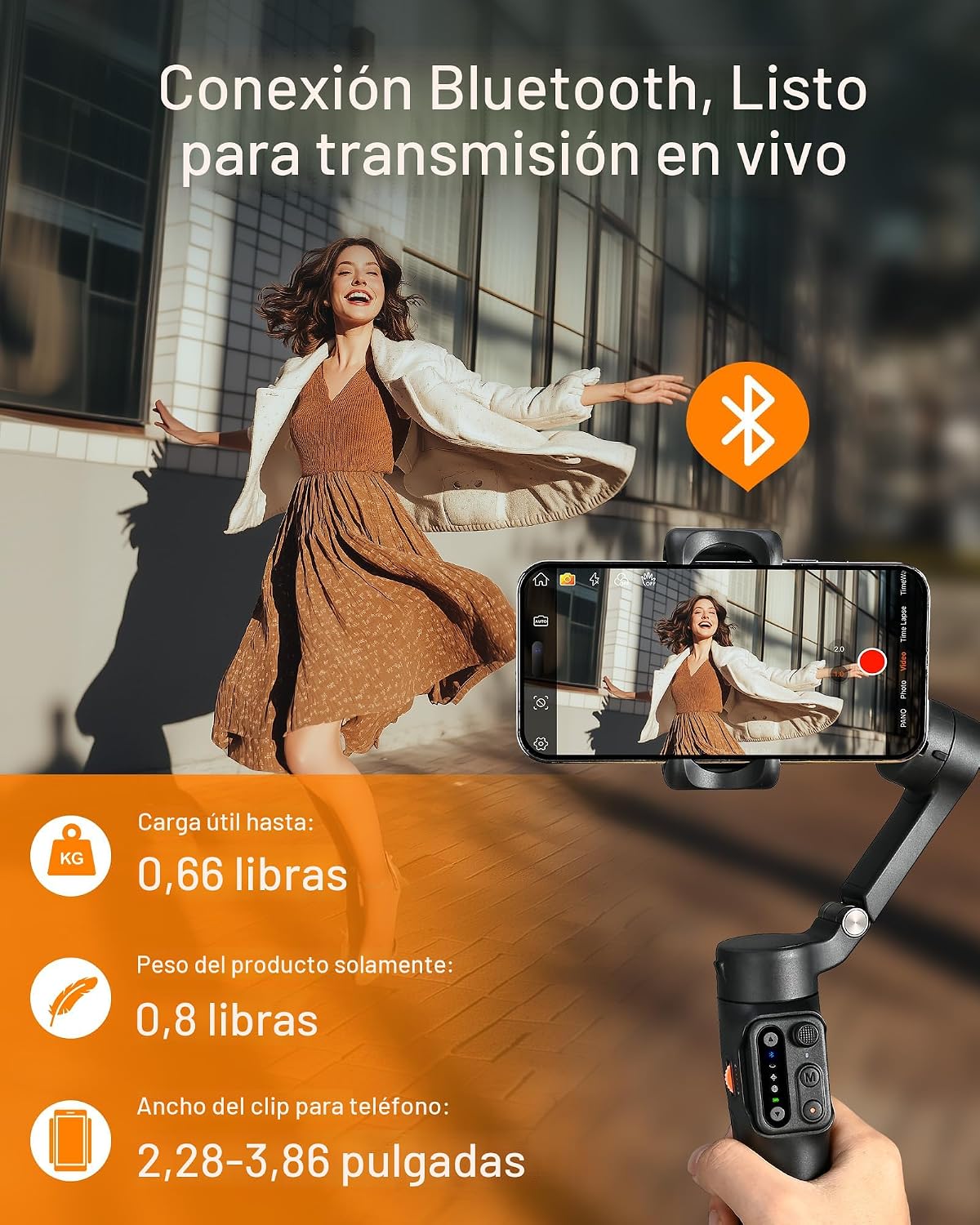 Estabilizador de cardán iSteady X3 SE de hohem para iPhone, estabil...