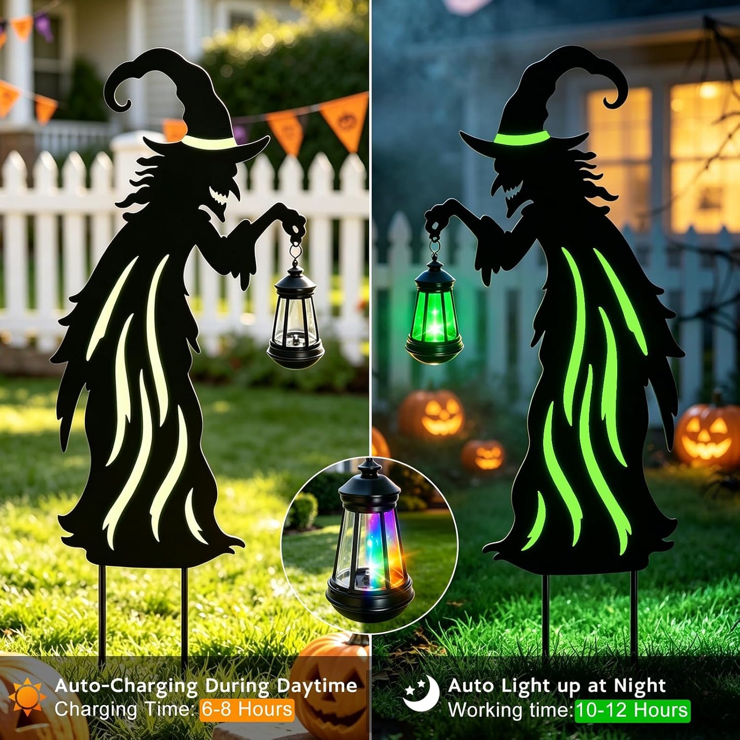 Decoraciones de Halloween para exteriores, decoración de bruja con...