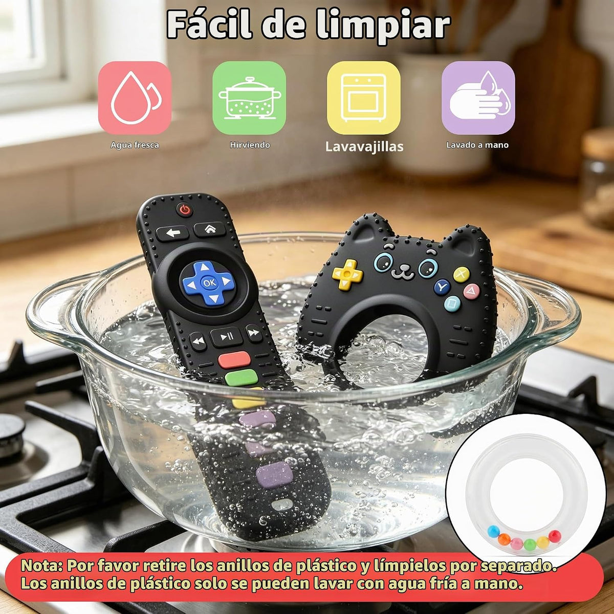 Chuya Baby Toys Baby TV - Juguetes de dentición con control remoto,...
