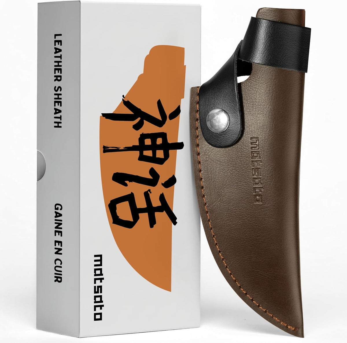Matsato Cuchillo de cocina Funda de cuero para cuchillo de chef jap...