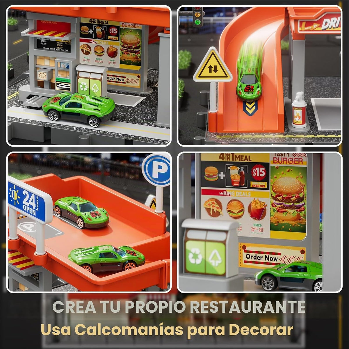 KIZONLY Juegos de coches de juguete, Actividad Drivers Playset, Coc...