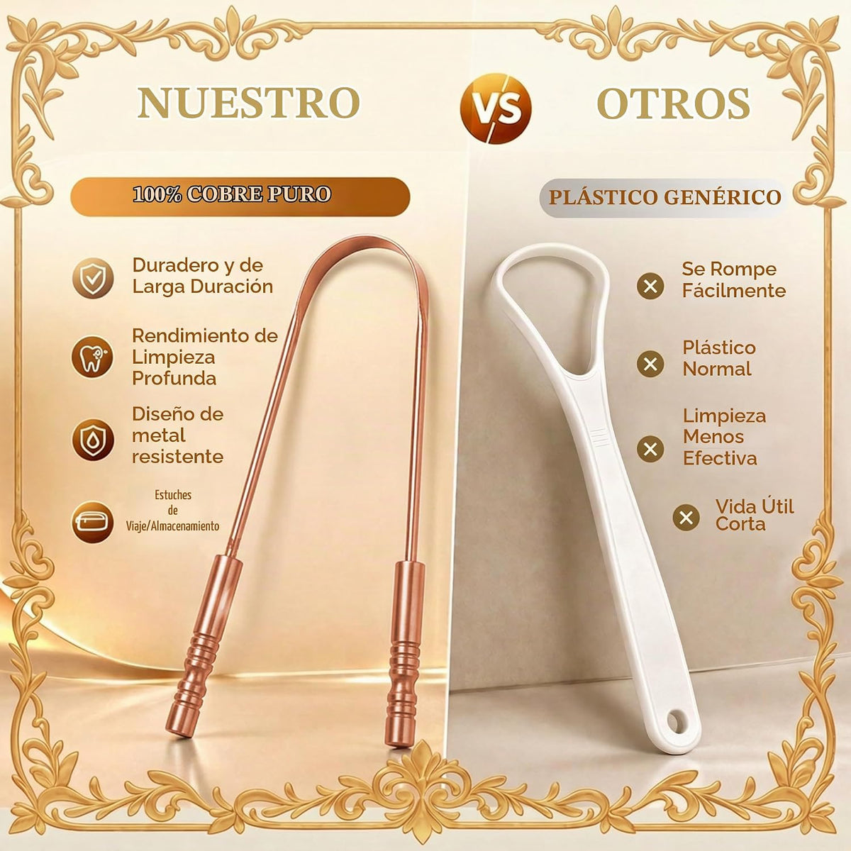MasterMedi Raspador de lengua con estuche, raspador de lengua fácil...