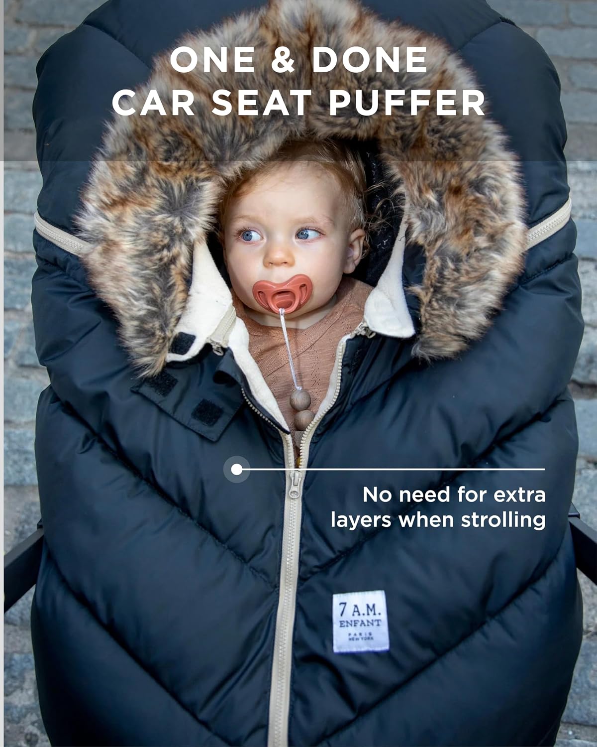 7AM Enfant Fundas de asiento de automóvil, funda de bebé Cocoon par...