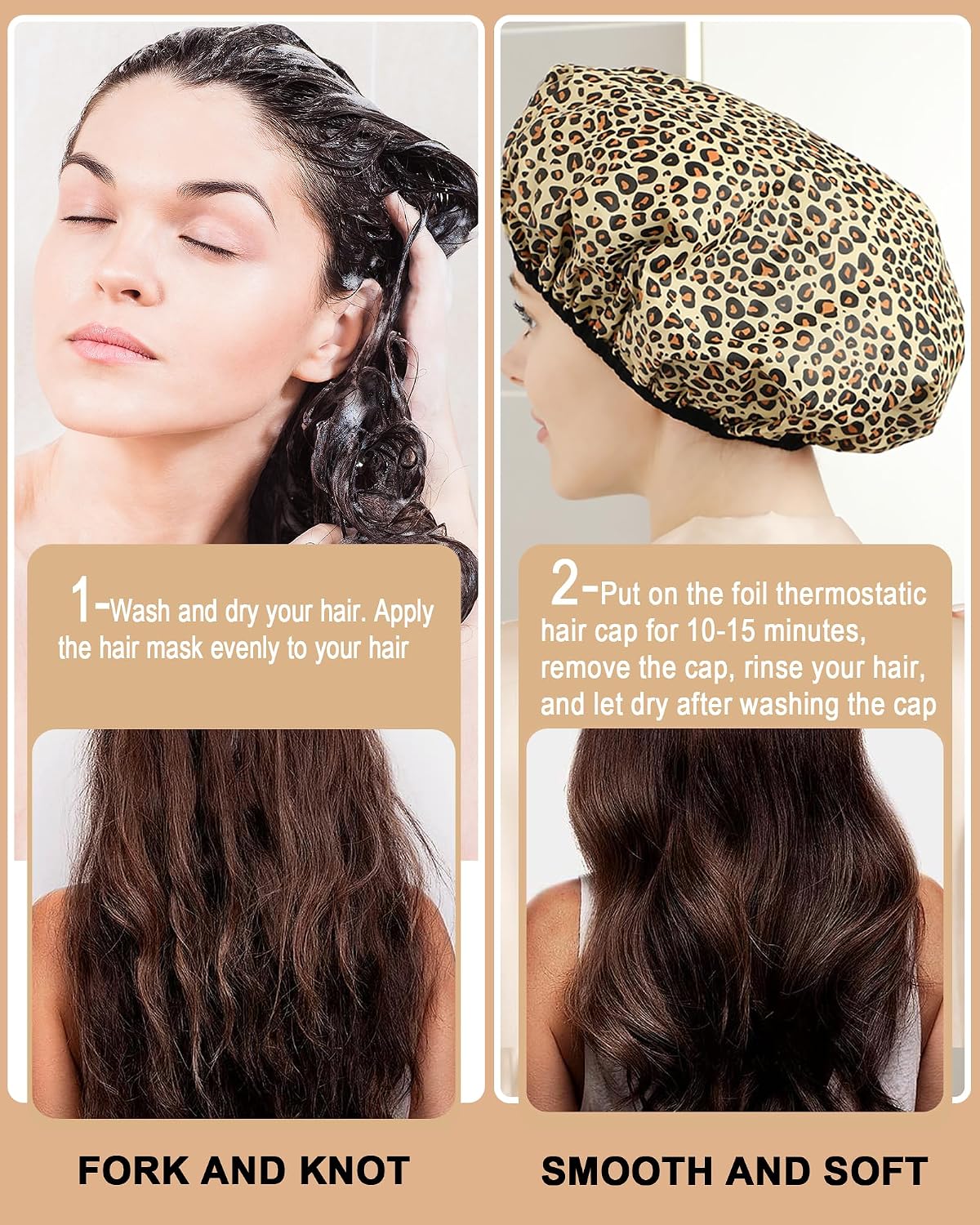 YIZIJIZI 2 tapas térmicas para el cabello de acondicionamiento prof...