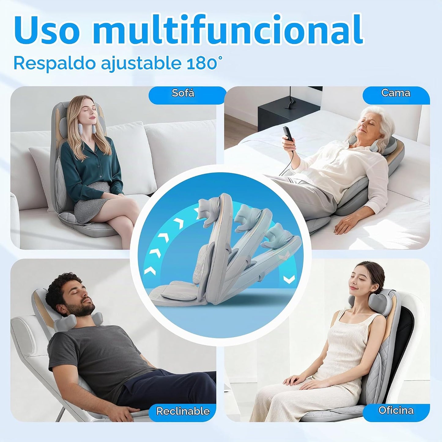 FIRRLUCO Shiatsu Masajeador de cuello y espalda con calor, masajead...