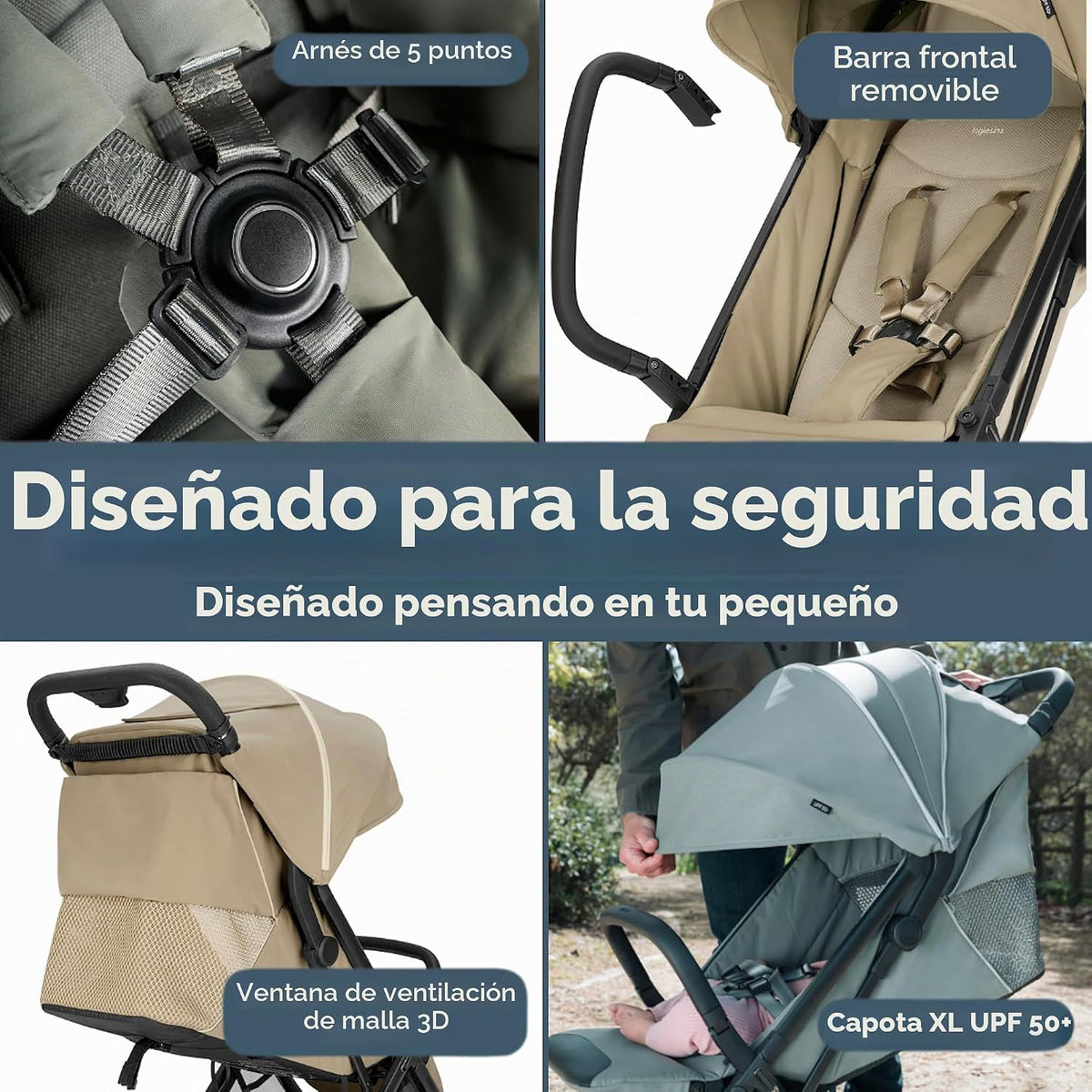 Inglesina Quid³ Cochecito de viaje + bolsa de transporte y fundas p...
