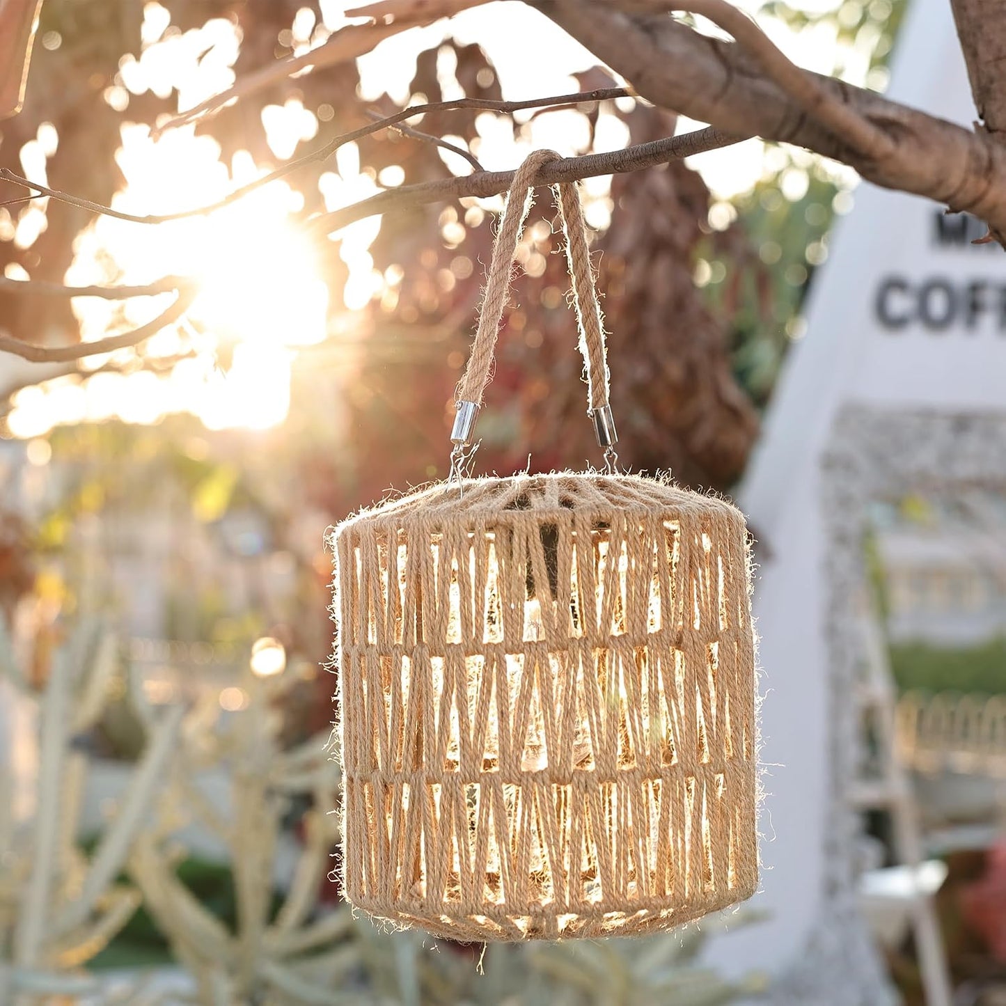 Cooo Linterna Solar Grande de Cuerda para Colgar al Aire Libre \u20...