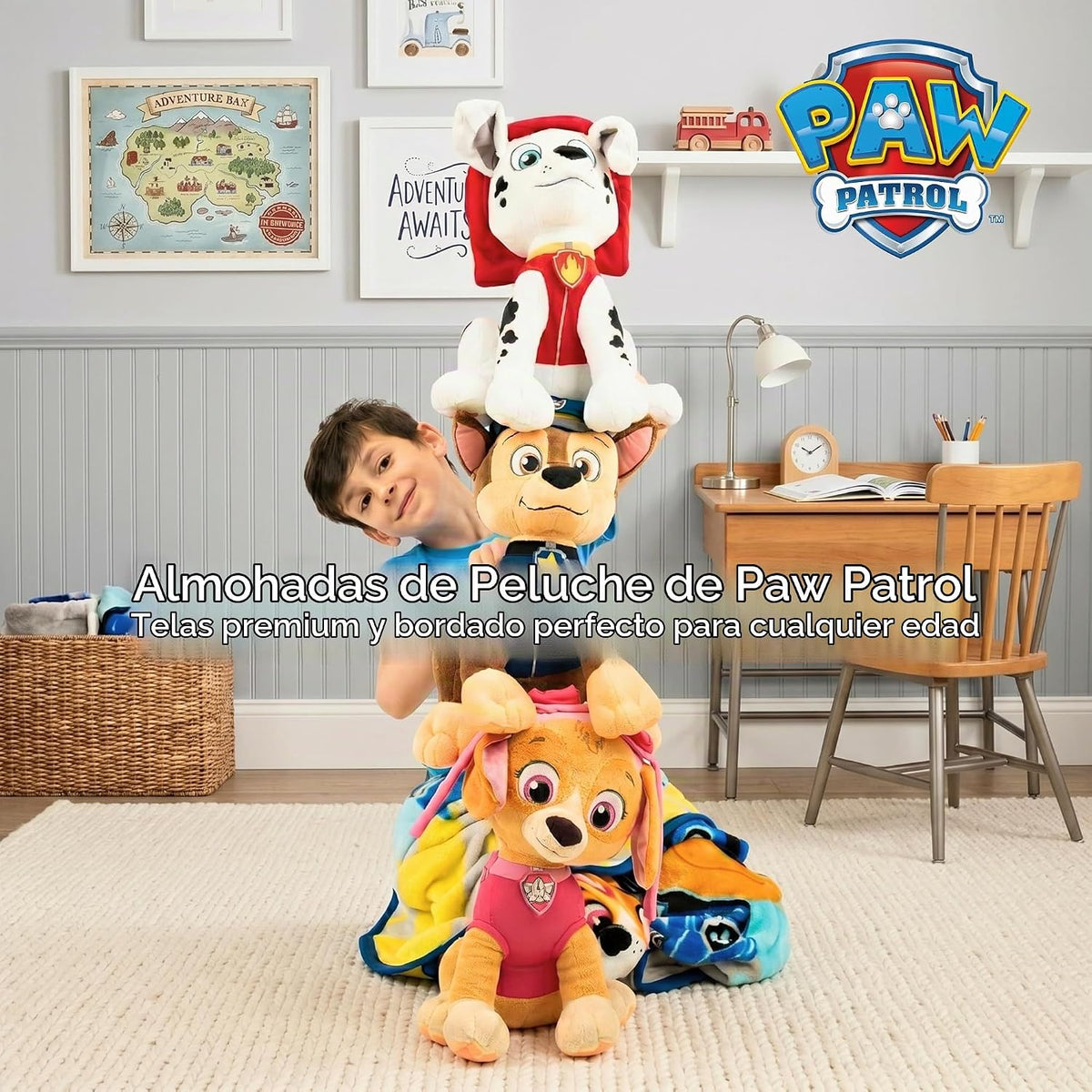 Franco Paw Patrol Rubble Construction Pup - Ropa de cama para niños...