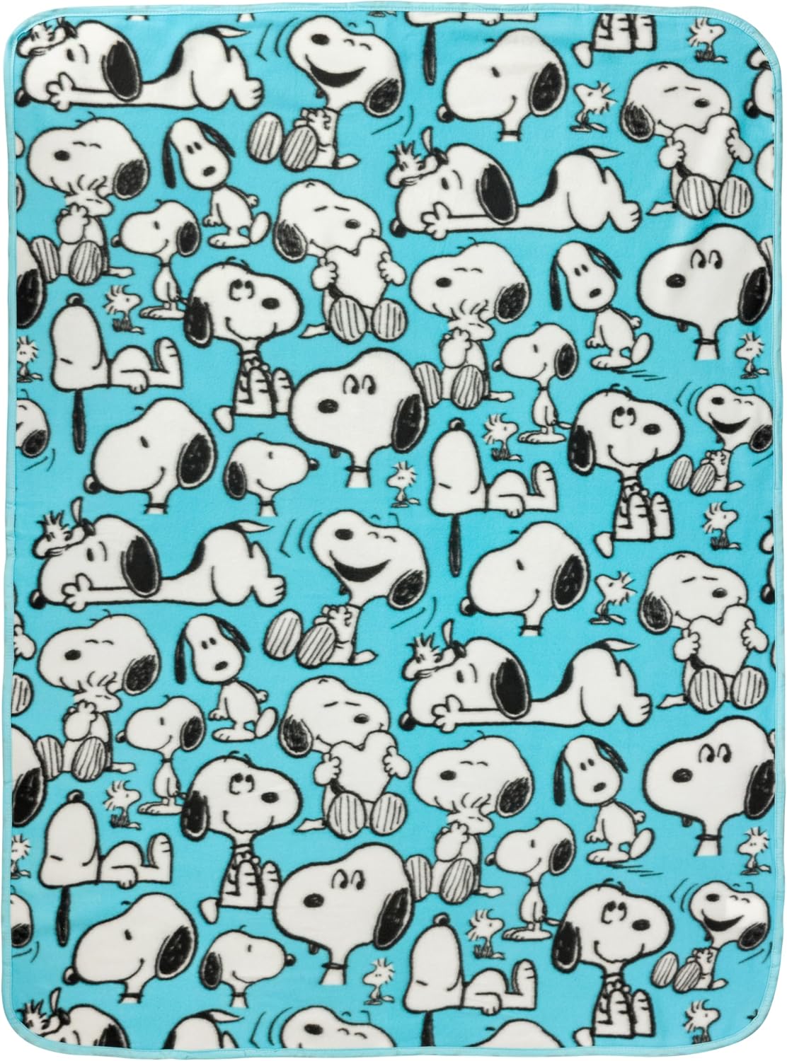 Silver Buffalo Peanuts Snoopy Multi Pose Expression - Manta de forr...