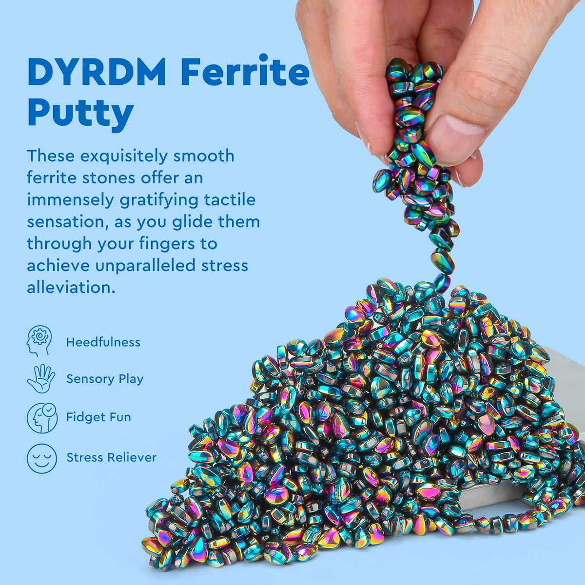 DYRDM Masilla de ferrita 500+ colorido, accesorio de escritorio par...