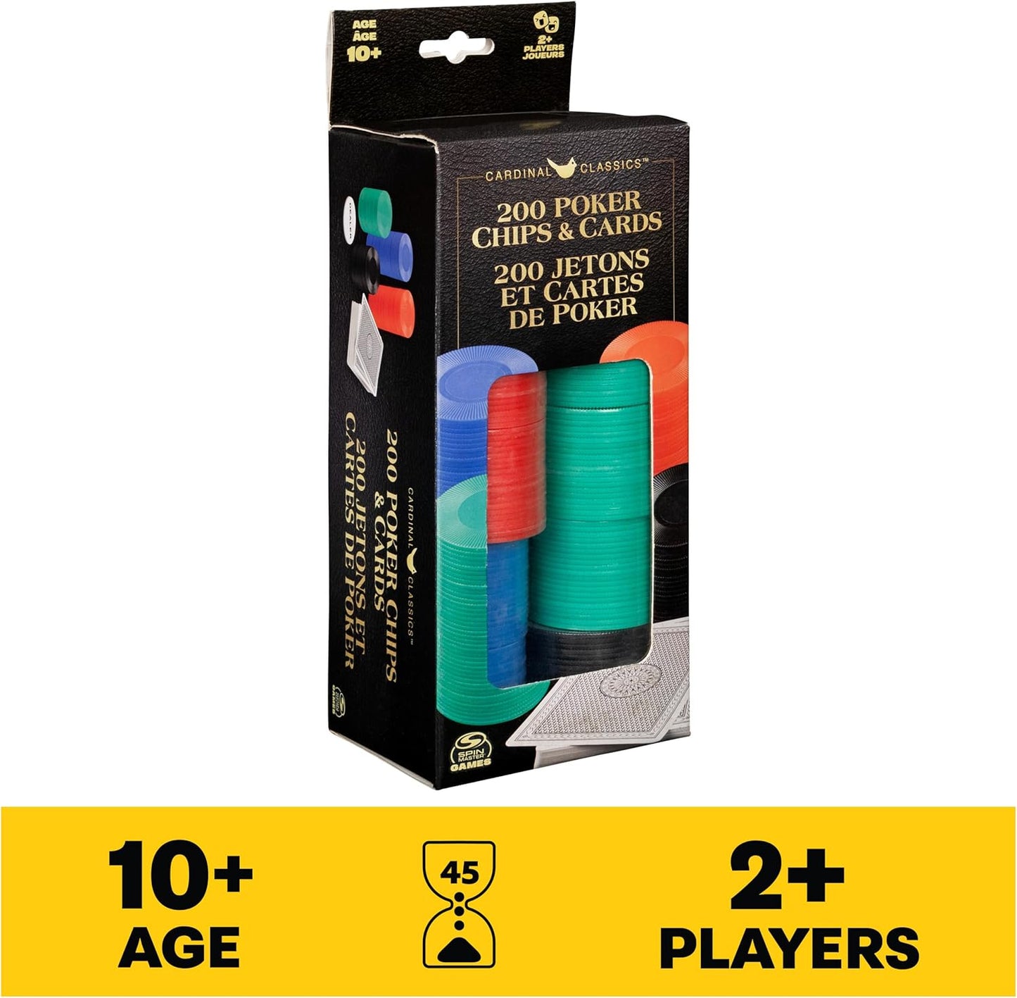 Spin Master Games Cardinal Classics, Juego de 200 fichas de póquer...