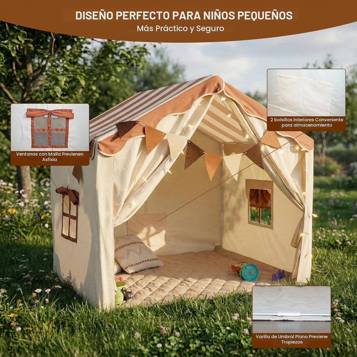 KetieStory Tienda de campaña para niños, tienda de campaña grande p...