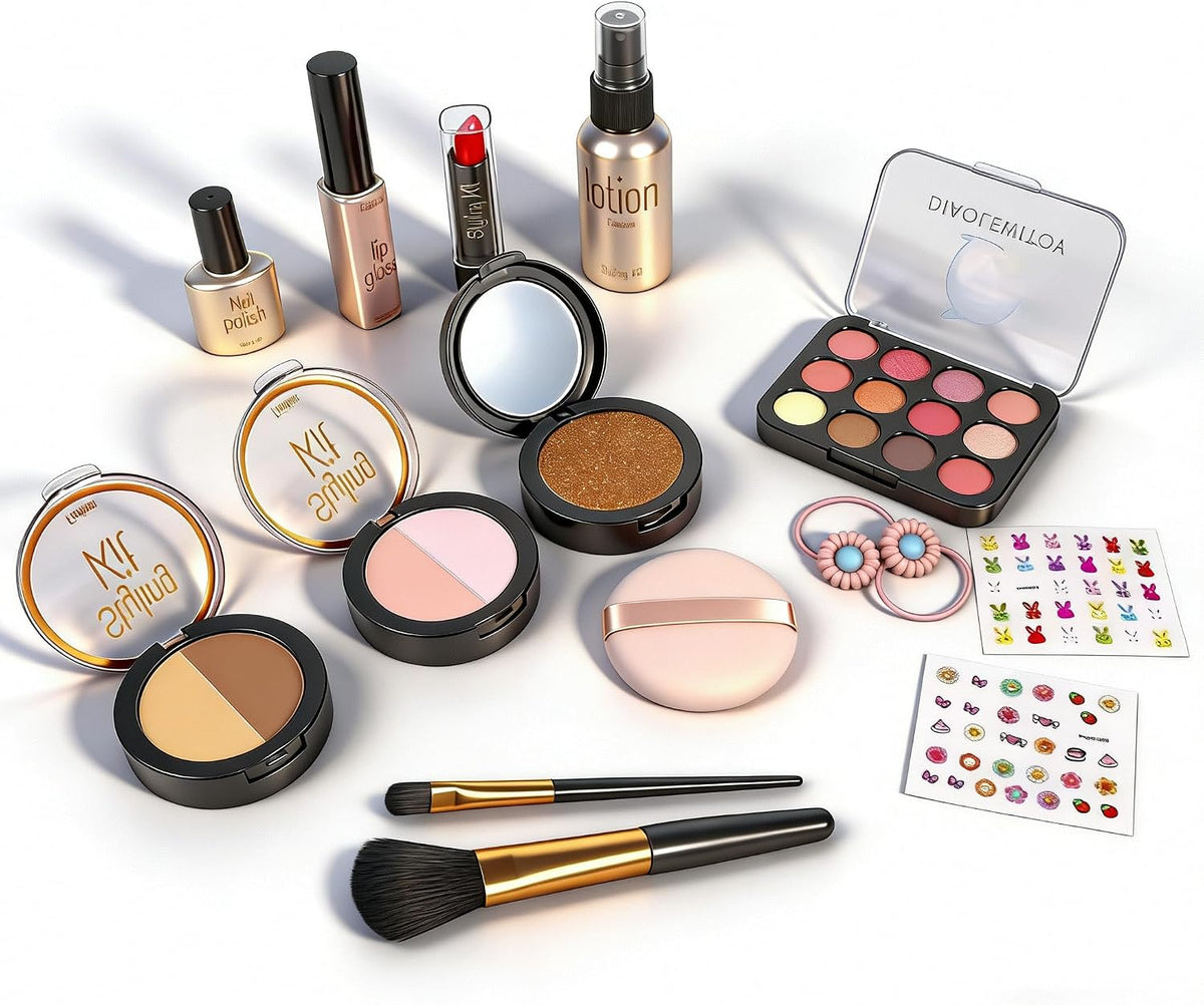 DIAOLEWITOY Kit de maquillaje de simulación para niñas, niños peque...