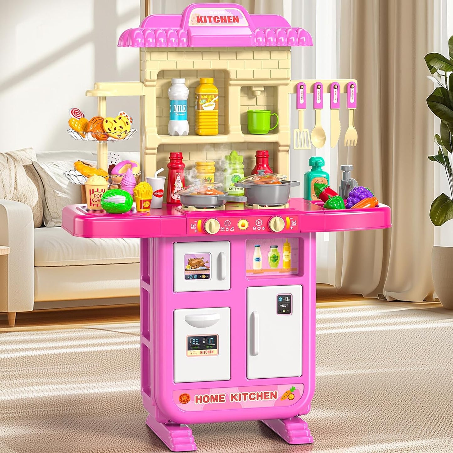 MSKOLER Juego de cocina para niñas, juguetes de cocina para niñas d...