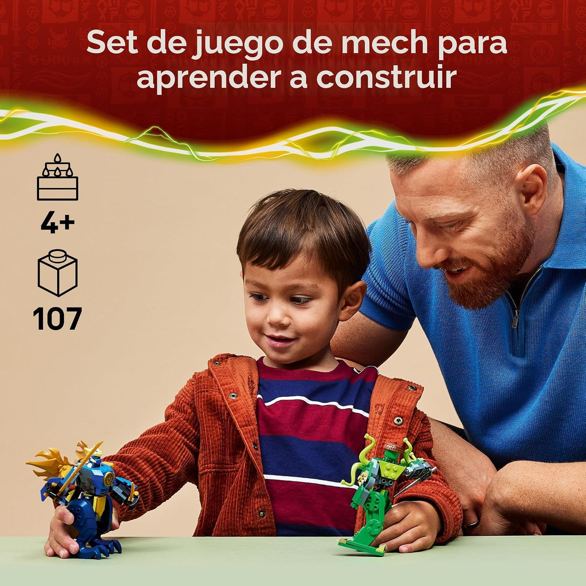 LEGO NINJAGO Juego de construcción de lucha de mecha de dragón de J...