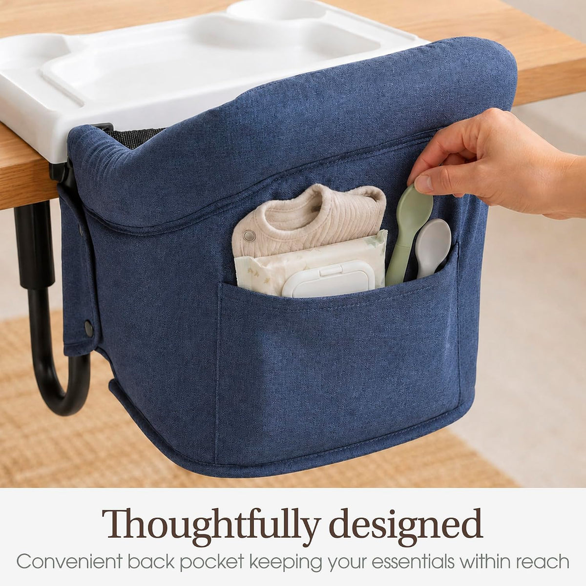 Evolur Silla alta para bebé de gancho, asiento de comedor portátil...
