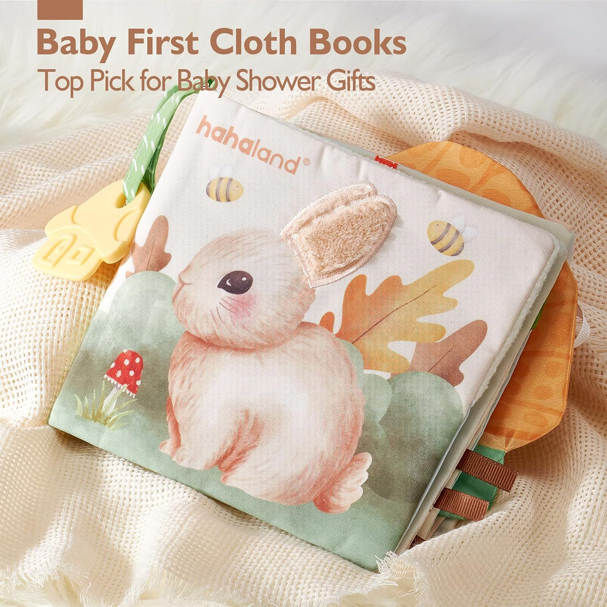 hahaland Libros para bebés de 0 a 6 meses, juguete sensorial de alt...