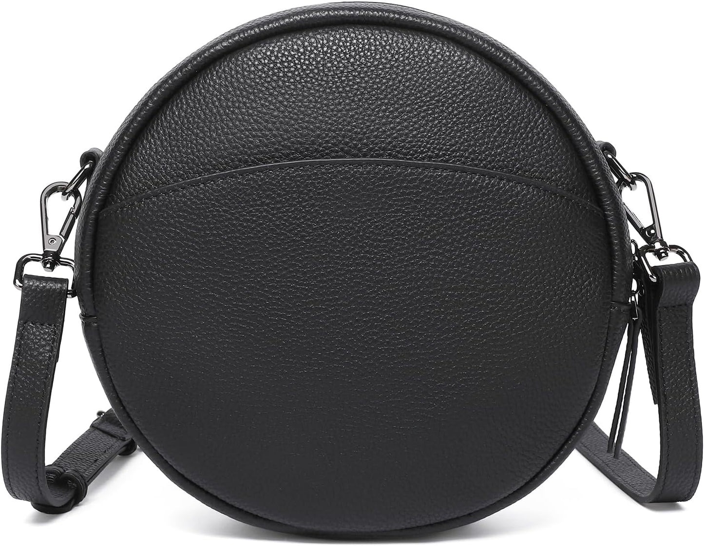COOLCY Bolsos cruzados de cuero, bolso de hombro circular, bolso re...