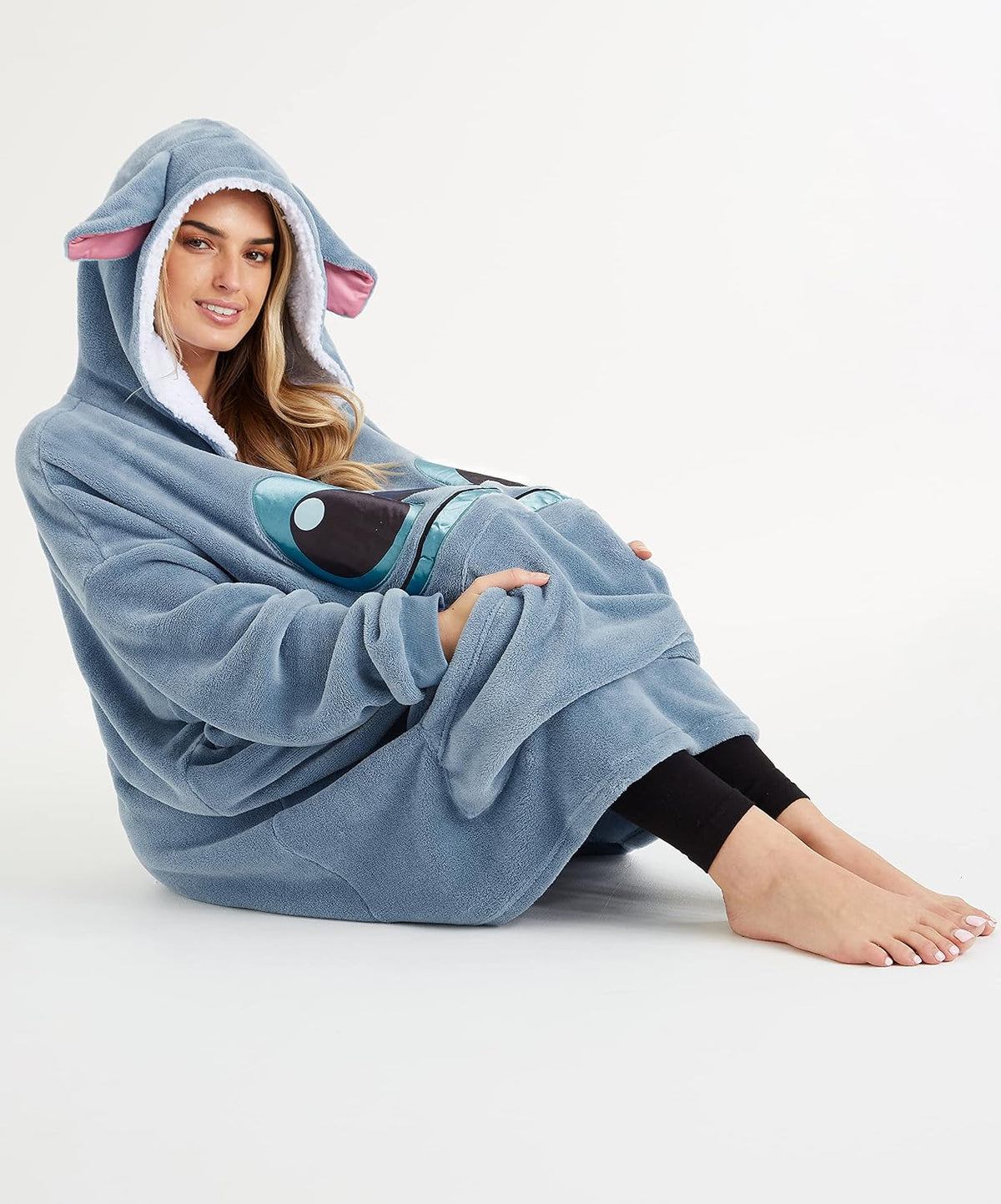 Disney Manta con Capucha de Stitch para Mujeres y Adolescentes, Pon...