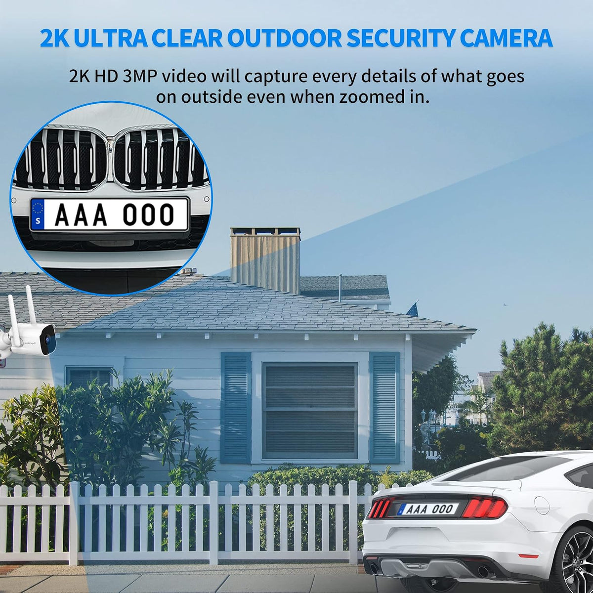 Septekon Cámaras de seguridad para el hogar 2K, paquete de 4 cámara...
