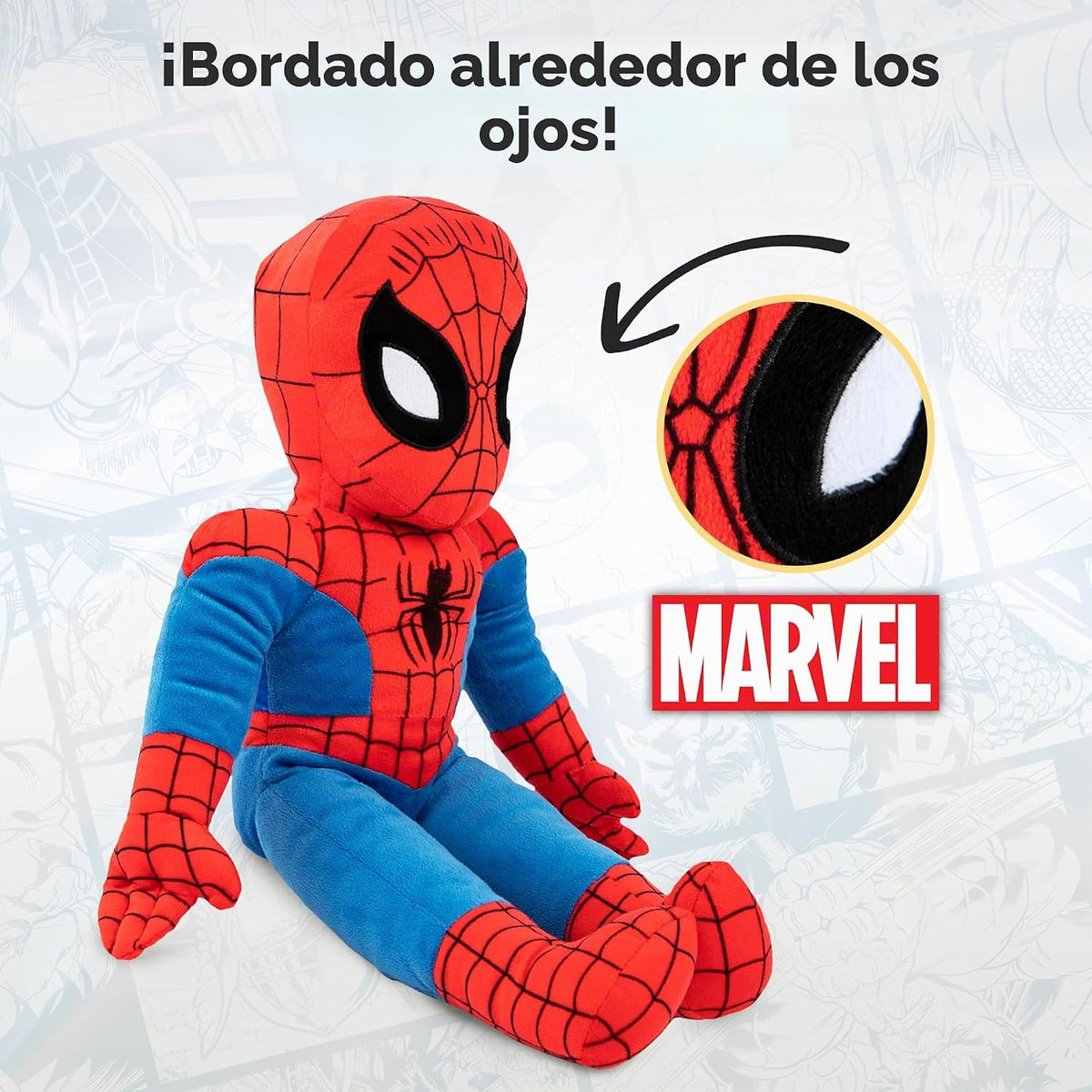 Jay Franco Marvel Super Hero Adventures - Almohadón de peluche de S...