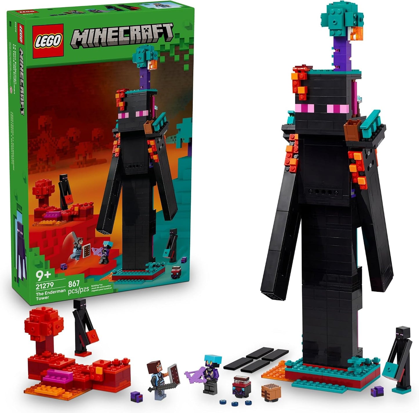 LEGO Minecraft The Enderman Tower - Juguete de construcción para ni...