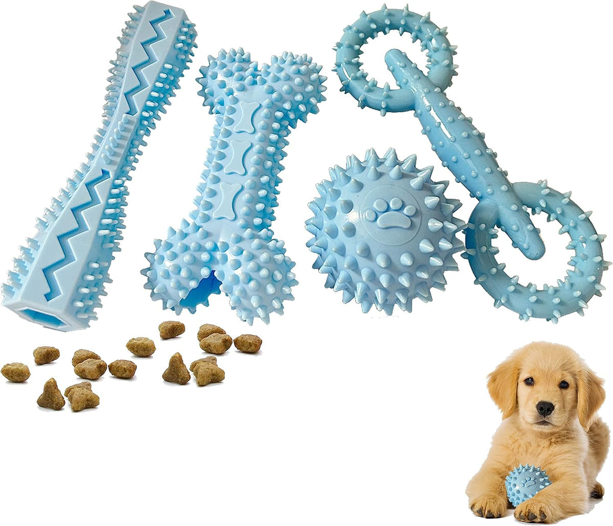 Cdyzqikm Paquete de 4 juguetes de dentición para cachorros de 0 a 6...