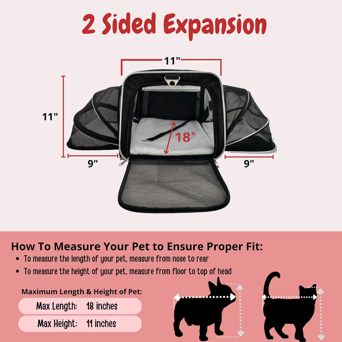 RUFF LIFE 101 Transportador de mascotas Premium expandible con rued...