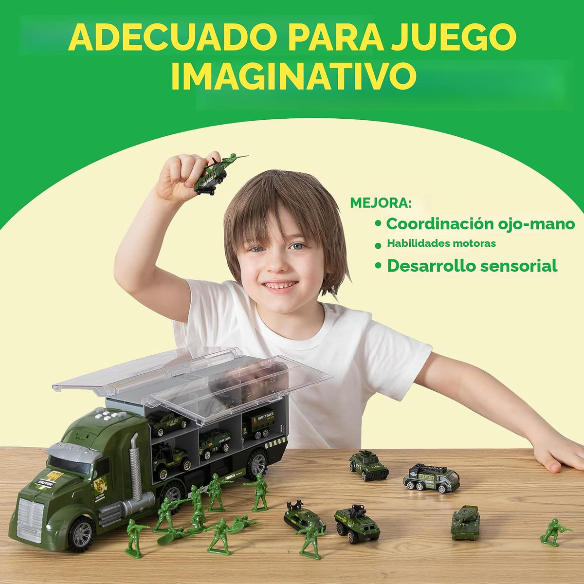 JOYIN Juguetes de Camión Militar 25 en 1 para Niños de 3+ Años, Jug...