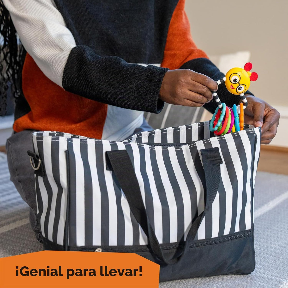 Baby Einstein Cals Connectors - Juguete sensorial con eslabones tex...