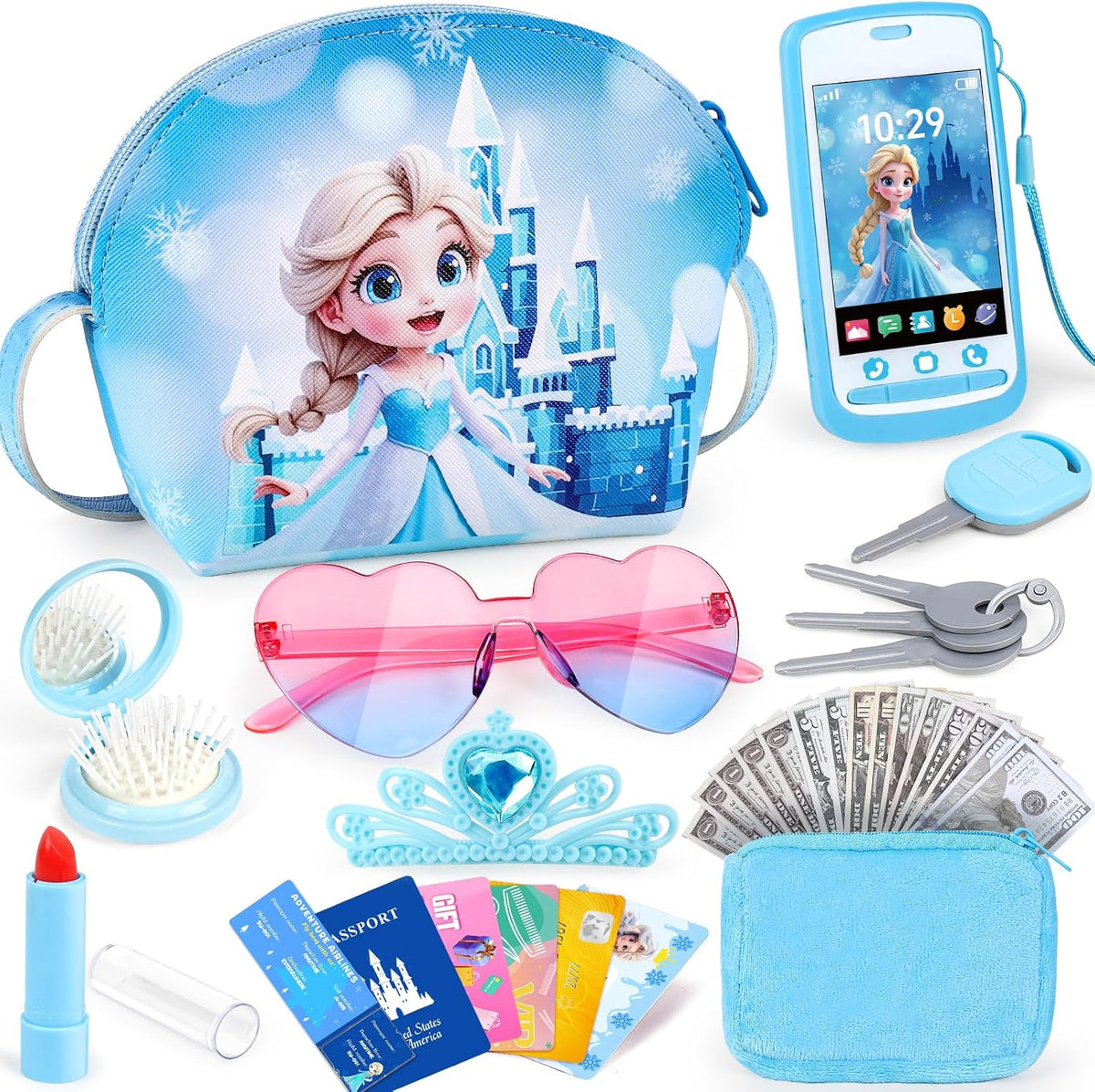 Bolsa de juguete para niñas pequeñas, bolsa de juguete con accesori...