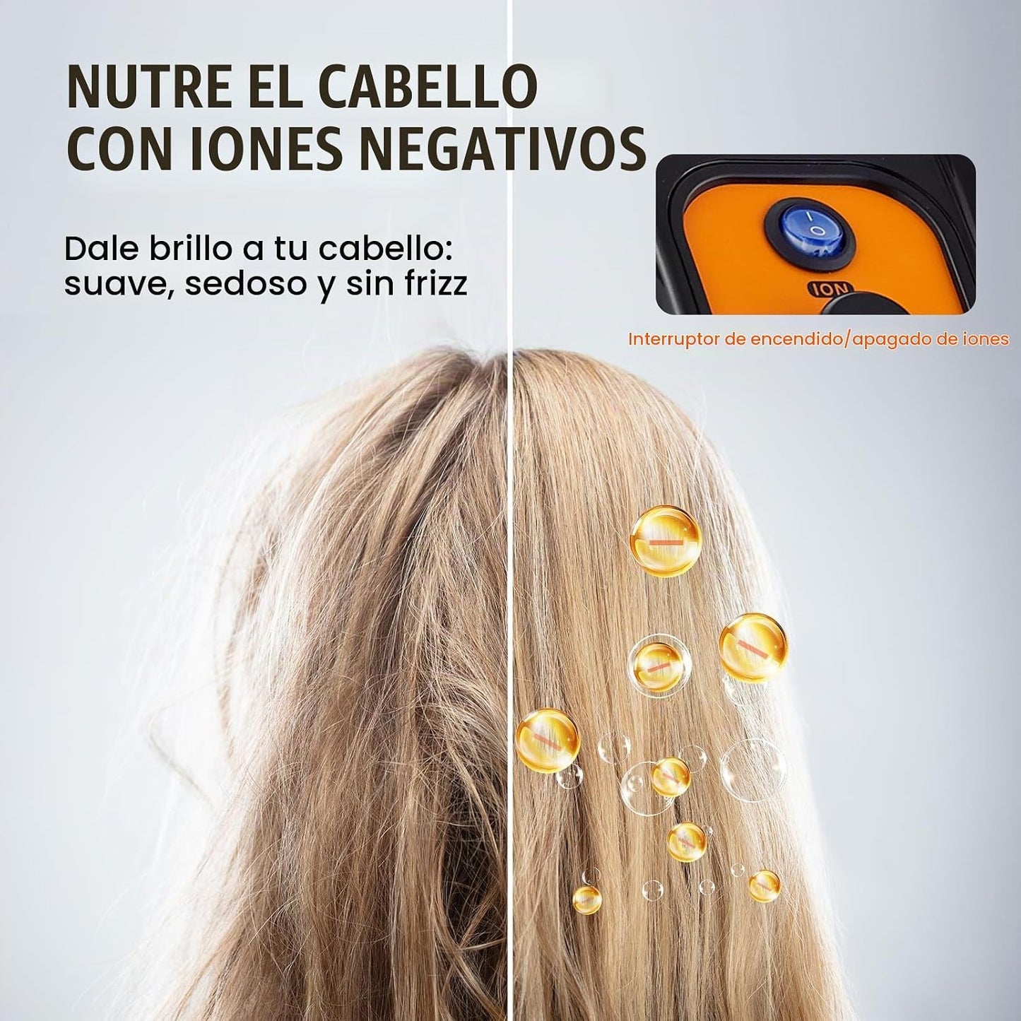 VEVOR Ionic - Secador de pelo con capucha con ajuste de velocidad y...