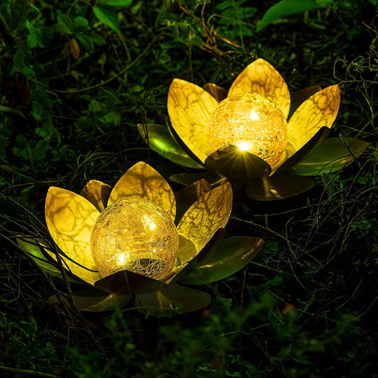 AIINY - Luces solares de jardín al aire libre (paquete de 2), decor...