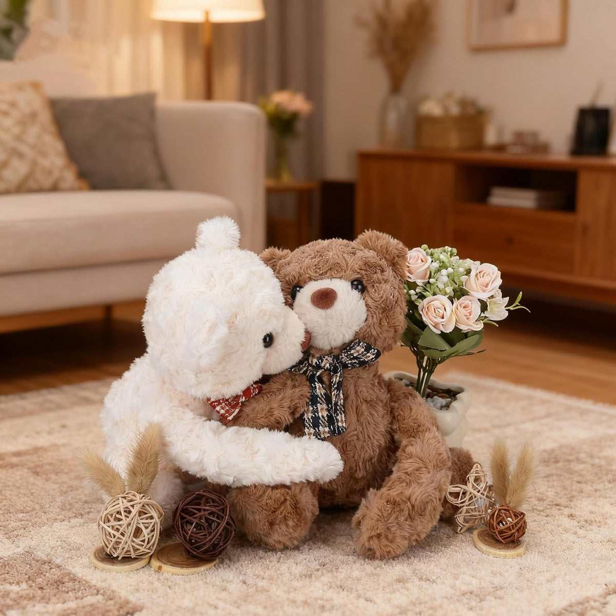 Ositos de peluche que se abrazan, Dos ositos de peluche que se abra...