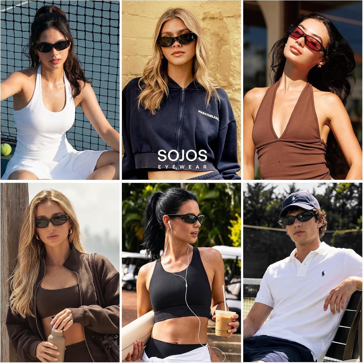 SOJOS Y2K SJ2747 - Gafas de sol envolventes para hombres y mujeres,...