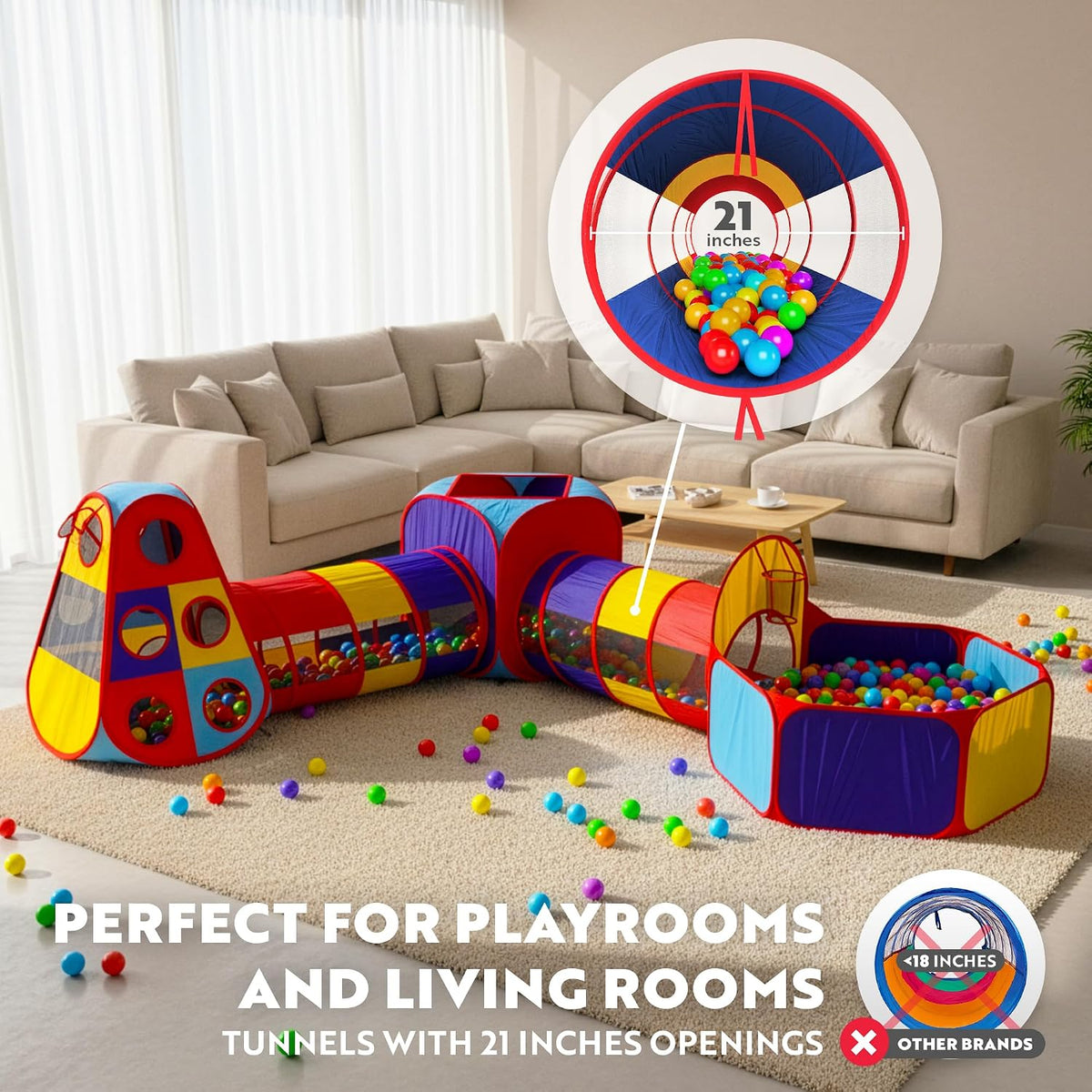Playz 5 piezas de tiendas de campaña infantiles y túneles - Piscina...